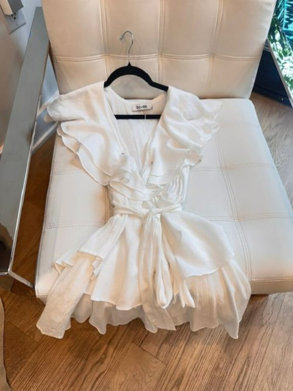 DO+BE White Ruffle Mini Dress